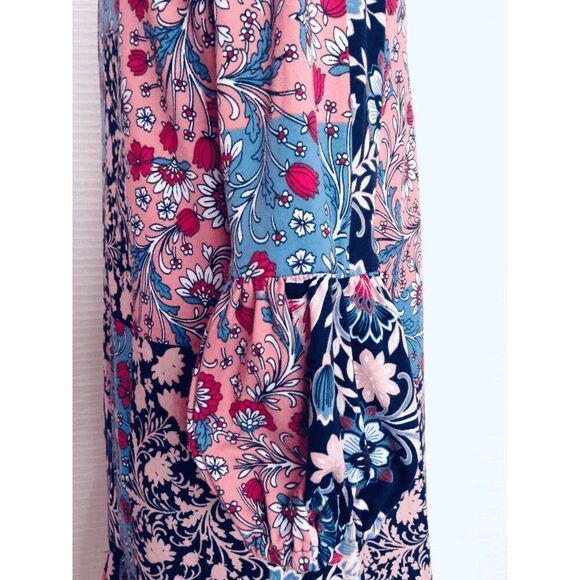 TRIXXI Girls 6/7 Patchwork Floral Print Dress - Picture 6 of 6